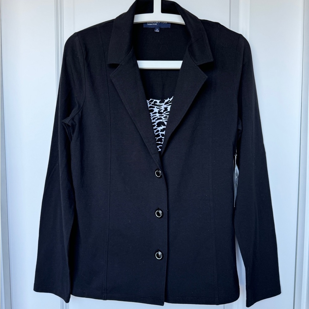 NEW Animal Print Built in Tank Top Stretch Blazer Jacket